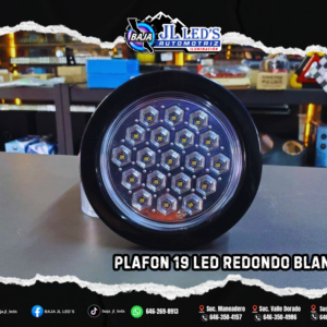Plafon 19 led redondo BLANCO c/empaque negro Pz