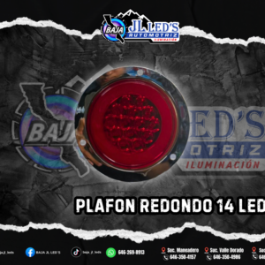 Plafon Redondo 14 led's ojo angel rojo PAR