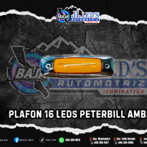 Plafon 16 led y cob mini peterbill AMBAR bicel cromado 10-30v PAR