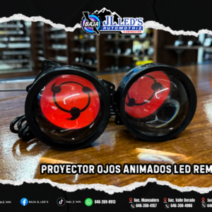 Proyector lupa Led indicasion OJOS animados control remoto 9-24v par