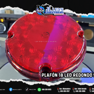 Plafon 18 led redondo 5.5" ROJO par