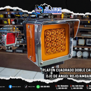 Plafon cuadrado 4" Doble Cara Ojo angel Rojo/Ambar PZ