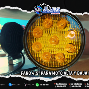 Faro Redondo 4.5" Pro 9 LED AMBAR PAR