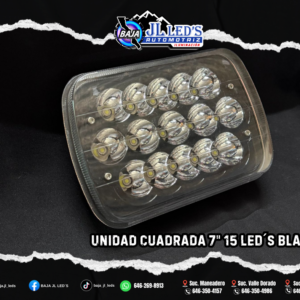 Unidad Cuadrada 7" 15 LEDS BLACK Par