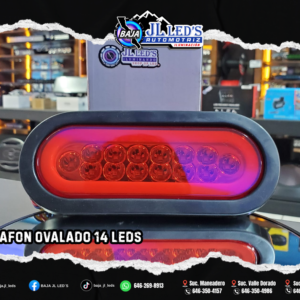 Plafon Ovalado 14 led's ojo angel ROJO PAR
