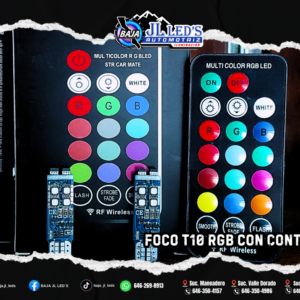 Kit T10 RGB 10 LED 3535 control remoto 12v