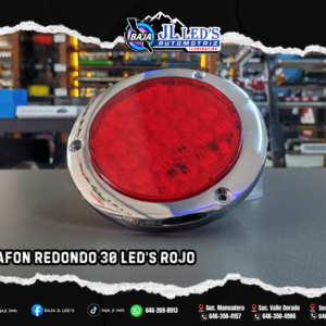 Plafon Redondo 30 led's Rojo PAR
