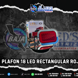 Plafon 18 led rectangular luz Rojo Ojo de angel PAR