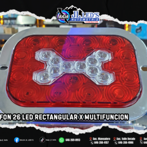 Plafon 26 led rectangular X Multifuncion PAR
