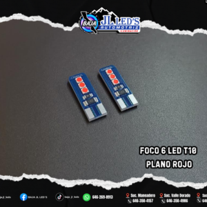 T10 3030 Rojo Plano Par