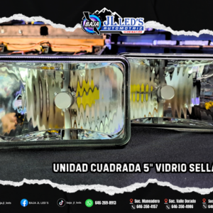 Unidad Sellada 5" Cuadrada Led Alta y Baja Par