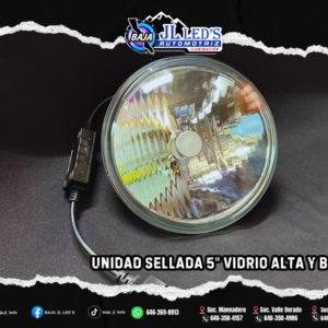 Unidad Sellada 5" REDONDA Vidrio Par