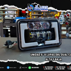 Unidad 5" 9 lupas DRL Dual Color Par