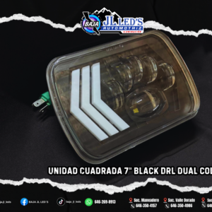 Unidad Cuadrada 7"  Black DRL Dual color OJO DEMONIO Par