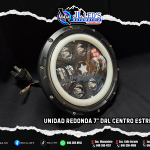 Unidad Redonda 7" DRL Centro Estrella Lupas Par