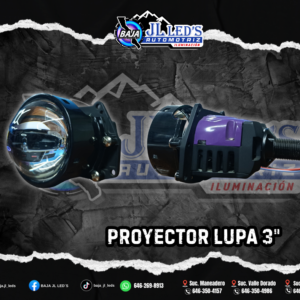 Proyector Led lupa 3" luz blanca alta y baja serie IRIDIO par