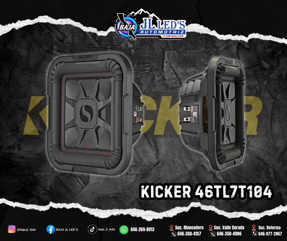 Kicker subwoofer L7T Solo-Baric L7T 10" 4 oh 500 rms PLANO