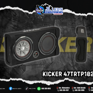 Kicker Cajon con subwoofer 10" reFLEX y CompRT 800w 400rms