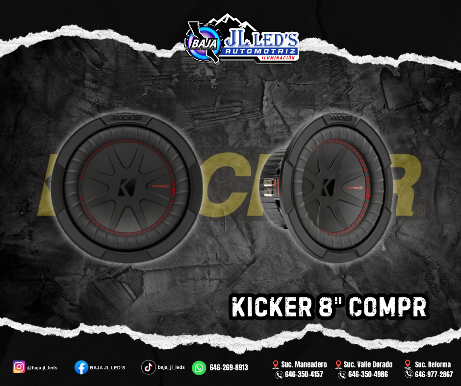 Kicker Subwoofer R 8" CompR 4 ohmios 600w 300rms pz