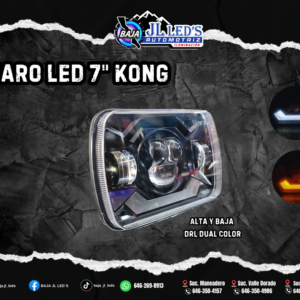 Faro unidad 7" KONG Lupa Alta y Baja DRL dual color Par