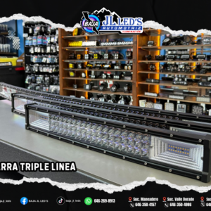 Barra LED 3 lineas recta dual color blanco/ambar Pz