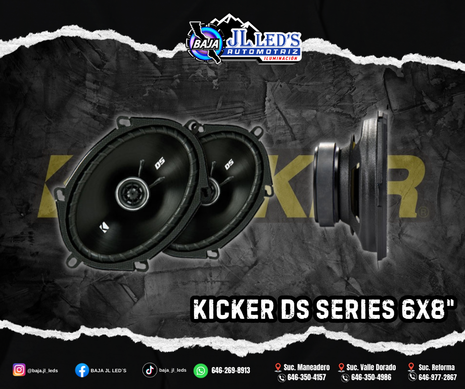 Par bosinas 6x8" Basic Serie DS Coaxial KICKER 200w 50 RMS