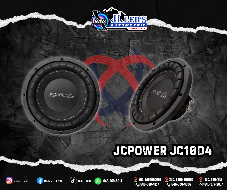 JCPOWER Subwoofer 10" 500w doble bobina pz