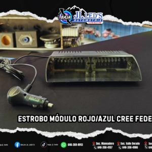 Estrobo 2 Modulos Rojo/Azul CREE federal signal 12v a 30v kit