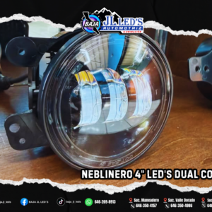Faro Neblinero 4" 3 LED'S 30W 4 Pesta?as Dual Color t/ jeep blanco 6500k amabar 3500k par