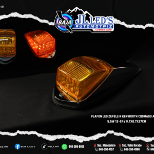 Plafon led Zepellin kenworth Cromado AMBAR 5 pz