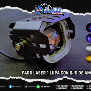 Faro 1 Led Laser Lupa Con Ojo De Angel Dual color Par