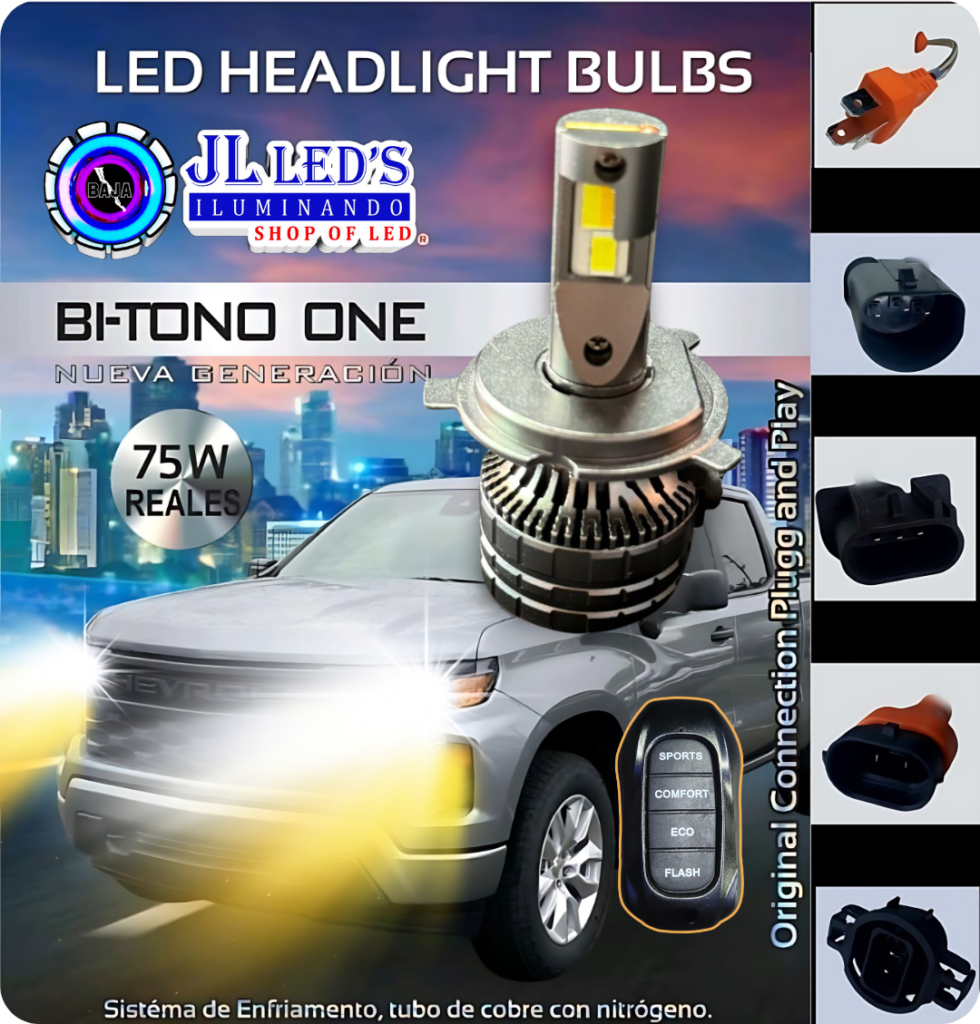 Bulbo led's BI-TONO ONE H4 Control Remoto Osram