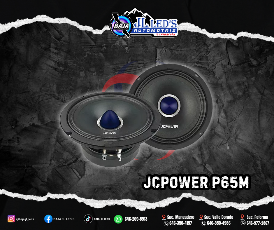 JCPOWER Set medios 6.5" 300w 4ohm par