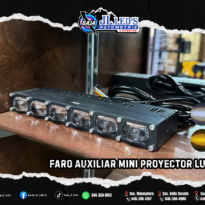 Faro auxiliar Mini Proyector Lupa Led Laser SIX PAR