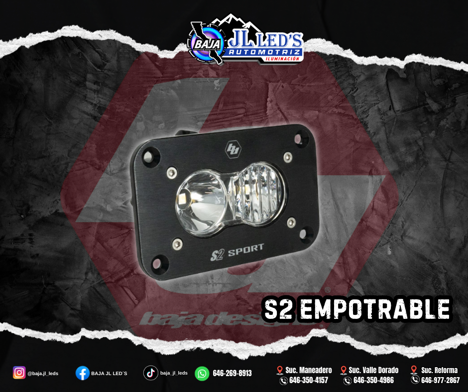 S2 Sport LED Driving/combo negro WHITE flush mount empotrable Blanco pz