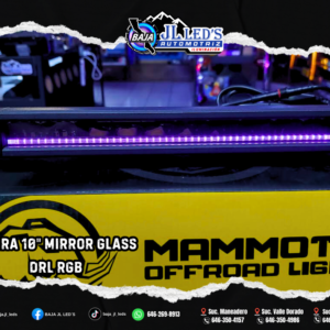 Barra led 10" DRL rgb Mirror Glass Luz blanco Pz
