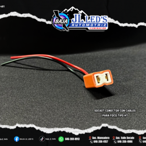 SOCKET CONECTOR CON CABLES PARA FOCO TIPO H7 PZ