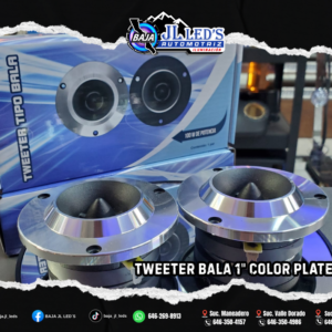 TWEETER TIPO BALA COLOR ALUMINIO PAR