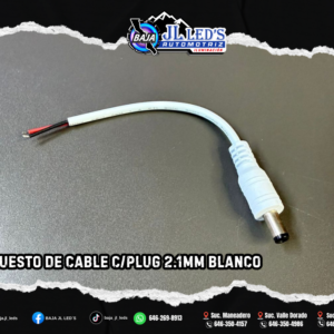REPUESTO DE CABLE C/PLUG 2.1MM BLANCO PZ