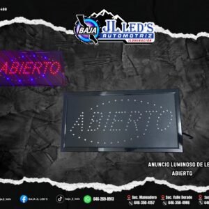 ANUNCIO LUMINOSO DE LEDS ABIERTO