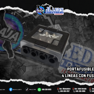 PORTAFUSIBLES AUDIO 4 LINEAS AUTOMOTRIZ T/AFS CON FUSIBLES PZ