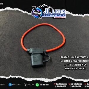 Portafusible Automotriz Mediano (ATC/ATO) Calibre 14 - Resistente a la Humedad PZ