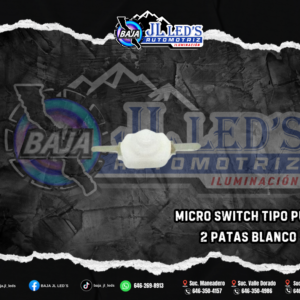 MICRO SWITCH T/PUSH ON/OFF 2 PATAS BLANCO PZ