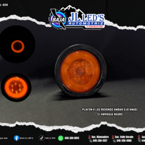 Plafon 6 led redondo AMBAR ojo angel c/ empaque pz