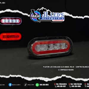 Plafon led Ovalado ojo angel rojo - centro blanco c/ empaque pz