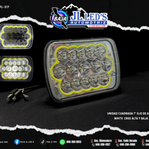 Unidad Cuadrada 7" Ojo de angel White 15 Led´s