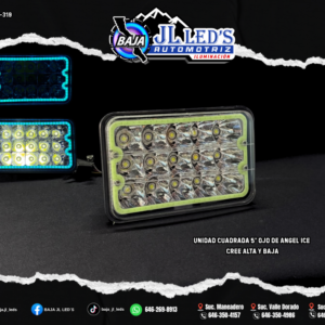 Unidad Cuadrada 5" Ojo de Angel ICE 15 Leds
