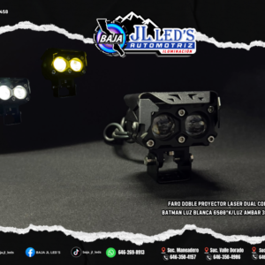 Faro doble proyector Laser Dual Color BATMAN Luz Blanca PAR
