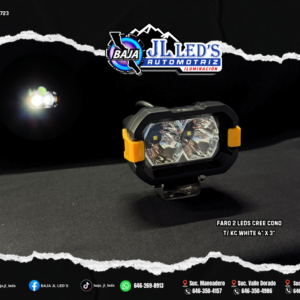 Faro 2 LEDS CREE cono t/ KC WHITE 9-30V 40W 4" x 3" par