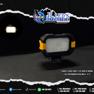 Faro 2 LEDS CREE t/ KC WHITE work light Par